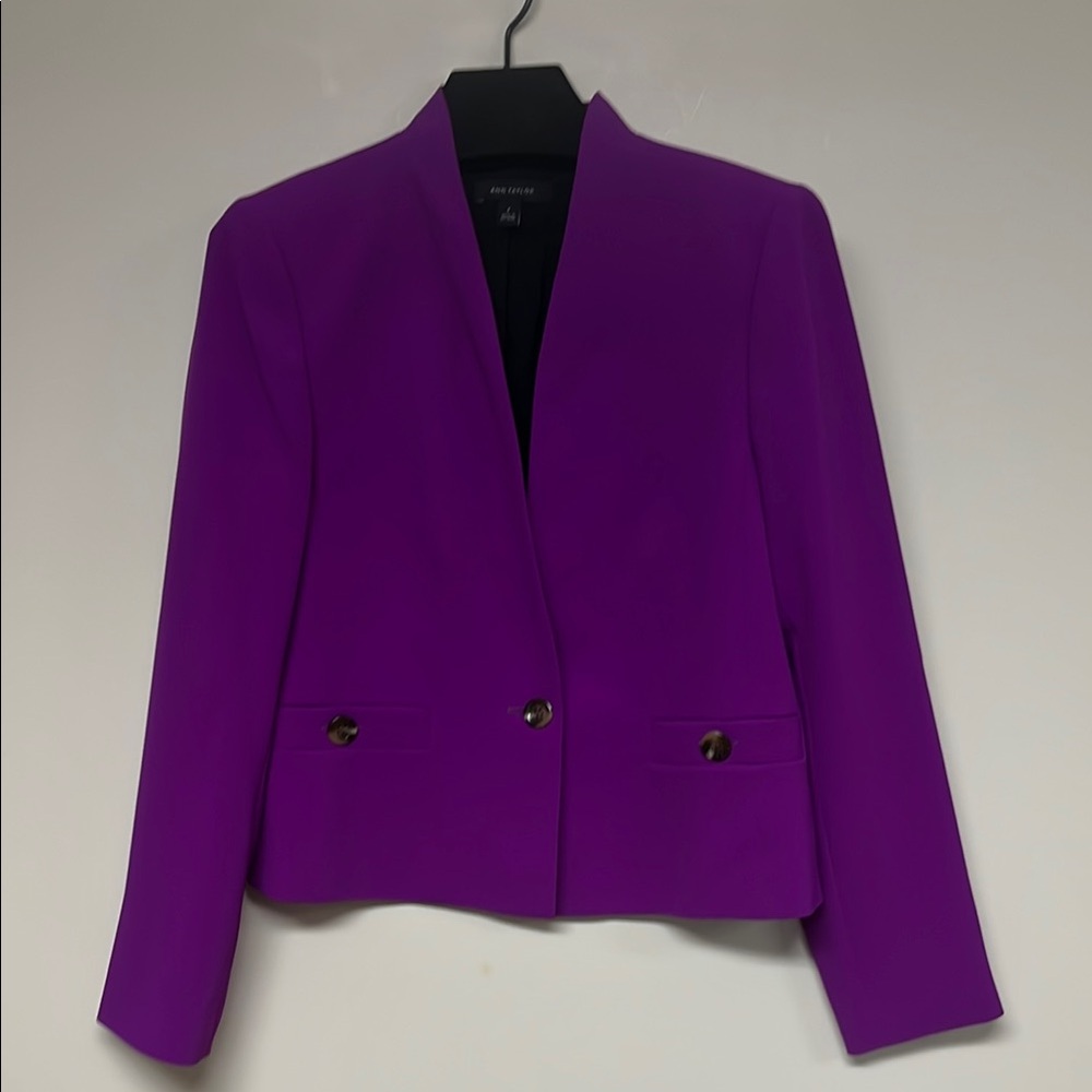 Purple Tailored Blazer with Modern Silhouette